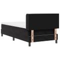 vidaXL Posteľ s pružinovým rámom Čierny 200 x 90 cm Zamat