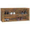 vidaXL Regál na topánky dymový dub 100x35x45 cm spracované drevo