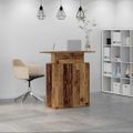 vidaXL Recepčný stôl staré drevo 100x40x104 cm kompozitné drevo