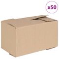 vidaXL Skladací box s úložiskom 50 ks Prírodná 24 x 13 x 13 cm Kartón