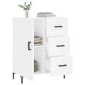 vidaXL Komoda biela 69,5x34x90 cm kompozitné drevo