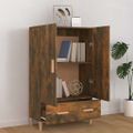 vidaXL Kredenc dymový dub 70x31x115 cm spracované drevo
