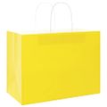 vidaXL Papierové tašky 250 ks s rúčkami, žlté, 32x17x25 cm