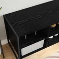 vidaXL Skriňa na topánky 100 x 35 x 44 cm Kompozitné drevo Čierny dub