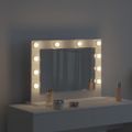 vidaXL Toaletné zrkadlo Biela 60 x 45 x 18 cm Obdĺžnikový