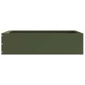 vidaXL Obrubník trávnika 6 ks 50 x 50 x 13 cm Oceľ Olivovo zelená
