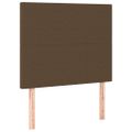 vidaXL Čelo postele tmavohnedé 100x5x118/128 cm látkové