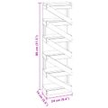 vidaXL Regál na víno Prírodná 24 x 14 x 80 cm Masívne mahagónové drevo