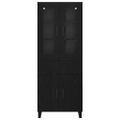 vidaXL Highboard 2 ks Čierny dub 69,5 x 34 x 180 cm Kompozitné drevo