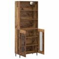 vidaXL Highboard 2 ks Staré drevo 69,5 x 32,5 x 180 cm
