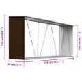 vidaXL Záhradná kôlňa na drevo galvanizovaná oceľ 330x84x152 cm hnedá