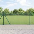 vidaXL Zvarené drôtené pletivo s betónovým základom 100 x 1 m Zelená