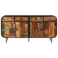 vidaXL Komoda 140x35x70 cm masívne recyklované drevo a kov