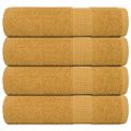 vidaXL Osušky do kúpeľne FROGN 4 ks zlaté 100x150 cm 360 g/m²