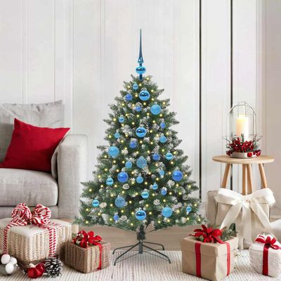 vidaXL Umelý vianočný stromček Zelená 120 cm PVC, plast a oceľ