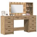 vidaXL Toaletný stolík 3 ks Remeselný dub 78,5 x 41 x 135 cm