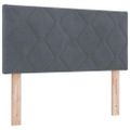 vidaXL Posteľ s pružinovým rámom Tmavo šedá 90 x 200 cm Zamat
