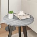 vidaXL Vrchná doska Ø 40 x 1,5 cm Okrúhly Kompozitné drevo Sivý Sonoma