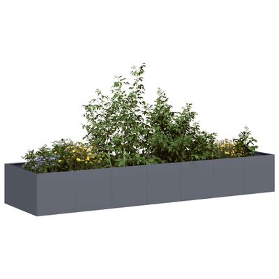 VidaXL kvetináč antracit 280x80x40 cm Oceľ