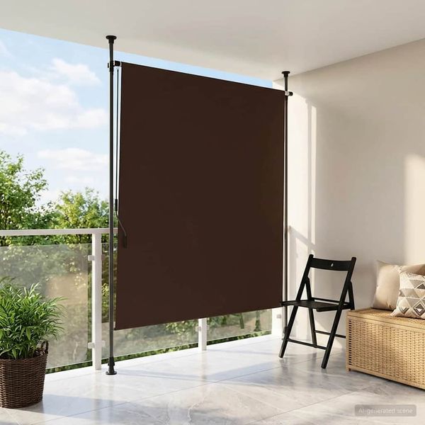 vidaXL Vonkajšia roleta Hnedá 100 x 270 cm