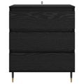 vidaXL Servírovacia skriňa Čierny dub 60 x 35 x 70 cm Kompozitné drevo