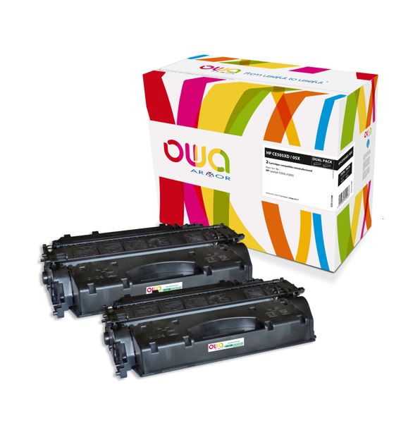 OWA Armor sada kompatibilná s HP CE505XD, 2x6500st, čierna/black