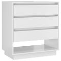 vidaXL Komoda vysoký lesk biela 70x41x75 cm spracované drevo