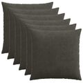 vidaXL Poťah na podložku 6 pcs HEERLEN Antracitová 60 x 60 cm manšestr