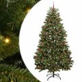 vidaXL Umelý Sklápací Vianočný Stromček Zelená 240 cm PVC a oceľ