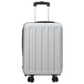 vidaXL Kufor so zámkom Strieborná 34 x 23 x 55.5 cm ABS plast