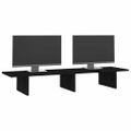 vidaXL Stojan na monitor čierny 100x27x15 cm masívna borovica