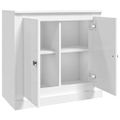 vidaXL Komoda lesklá biela 70x35,5x67,5 cm spracované drevo
