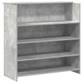 vidaXL Recepčný stôl betónovo sivý 200x50x103,5 cm kompozitné drevo