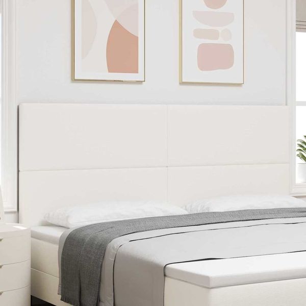 vidaXL LED hlavová doska Krémová 200 cm Kordúrová tkanina