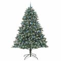 vidaXL Umelý vianočný stromček Zelená 240 cm PVC, plast a oceľ