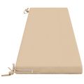 vidaXL Vankúš na lavičku SOEST 100% polyester Krémová 200 x 40 x 5 cm
