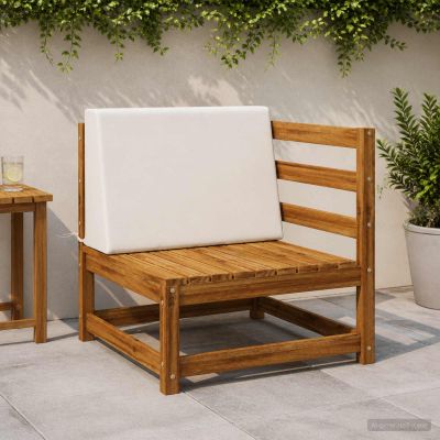 vidaXL Podložka na operadlo SOEST 100% polyester Biela 60 x 20 x 40 cm