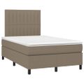 vidaXL Boxspring posteľ s matracom sivohnedý 120x200 cm látka