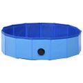 vidaXL Skladací bazén pre psov modrý 80x20 cm PVC