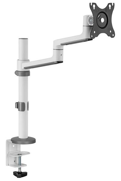 Neomounts DS60-425WH1 /Držák displeje/na stůl/17-27"/svorka+průchodka/3čepy/VESA 100X100/nosn.8kg/1 displej/bílý Držák, VESA, stolní, pro plochý monitor, úhloprícka 17"-27", náklon 120°, otácení 180°, rotace 360°, nosnost 8kg, bílý