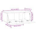 vidaXL Nástenná TV skrinka 78,5 x 41 x 30 cm Staré drevo