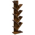 vidaXL Stromová knižnica 6-úrovňová 30 x 18 x 100 cm Kompozitné drevo