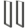 vidaXL Nohy barového stola v tvare U, 2 ks, antracitové, 60 x (100-101) cm, oceľ