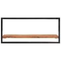 vidaXL Nástenné police 2 ks 80x25x35 cm akáciový masív a oceľ