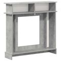 vidaXL Rám krbu Betónovo sivá 102 x 26 x 100 cm Kompozitné drevo