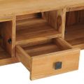 vidaXL Konzolový stolík 120x32x75 cm masívne teakové drevo