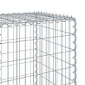 vidaXL Gabiónový kôš s krytom 100x50x150 cm pozinkované železo