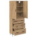 vidaXL Highboard 2 ks Remeselný dub 69,5 x 34 x 180 cm