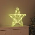 vidaXL 3D hviezda 50 LED Teplá biela 55 x 53.5 x 10 cm Akryl