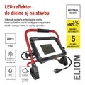 LED reflektor ELION 100W, červeno-čierny, IP65, 16 000 lm, neutrálna biela